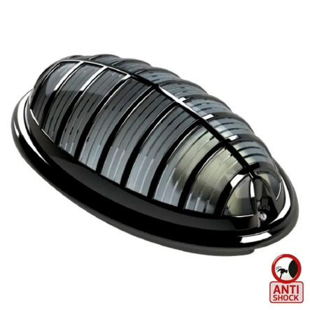 Светильник влагозащищенный HOROZ AQUA с решеткой, Е27, ІР54, черный, 400-002-111 - 1