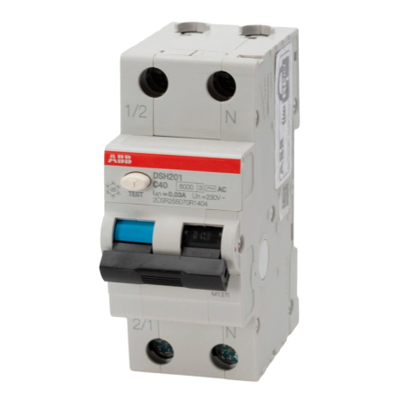 Дифференциальный автоматический выключатель ABB DSH201-C40, A, AC 30 mA, 6 kA, 2CSR255070R1404