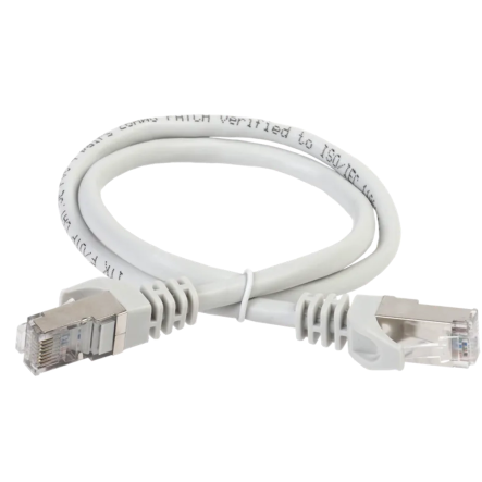 Шнур коммутационный (патч-корд), кат.6 FTP, LSZH, 1м, серый - 1