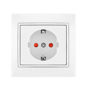 Розетка Lezard MIRA одинарная, с защитой от детей, белая, 701-0202-124B