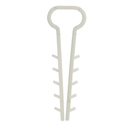 Дюбель-хомут АСКО-УКРЕМ под плоский кабель 10х5 мм, белый (уп.100шт)