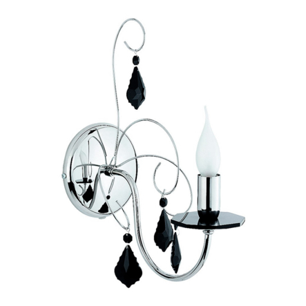 Бра ALFA 13150 PALMIRA BLACK, 1хE14х40W, 370х300 мм - 1