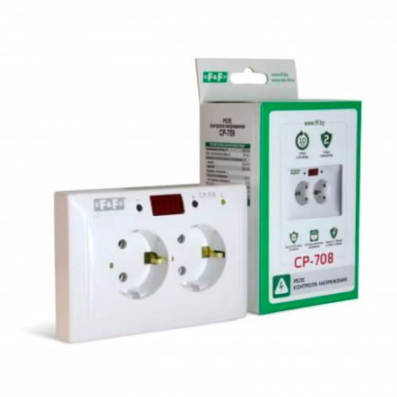 Реле контроля напряжения F&F CP-708, 100-300В, однофазное