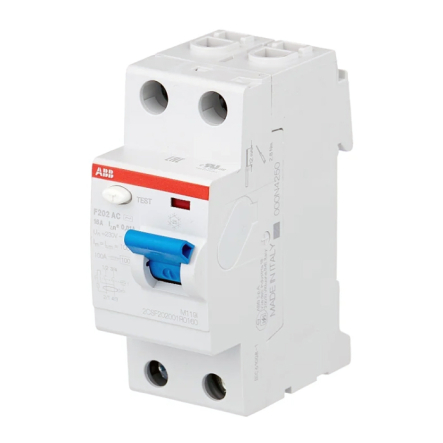 Пристрій захисного відключення, ПЗВ, ABB F202, AC,16A, 10 mA, 2CSF202001R0160 - 1