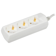 Удлинитель IEK GENERICA У03, 3 места 2P+PE, 1,5м 3х1мм2 10А/250В, WYP10-10-03-D15-Z-G