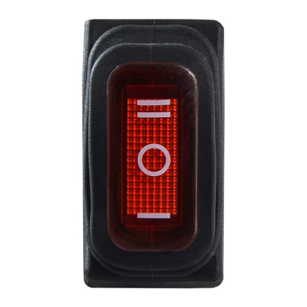 Перемикач 1 клав. перекидний, червоний, KCD3-103W R/B, АСКО-УКРЕМ, A0140040042 - 2