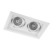 Карданный светильник FERON, DLT202, 2xMR16/G5.3, поворотный, белый 6007