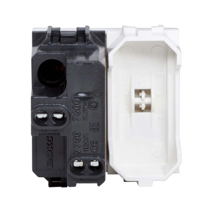 Выключатель однополюсный 10А, 2 модуль, Brava, ДКС, 76002B