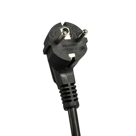 Удлинитель сетевой 3 гнезда 3м 1.5мм 2.4А 2USB Type-C з/з, черный, VIDEX ONCORD, VF-PD33G2U1C-B