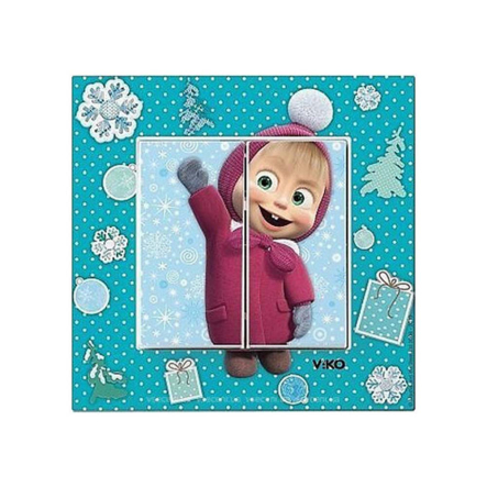 Выключатель VIKO KARRE KIDS, 2 кл., "Маша зимой", 90962743 - 1