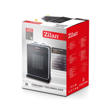 Тепловентилятор керамический ZILAN ZLN3215, 2000Вт, Box, 22668