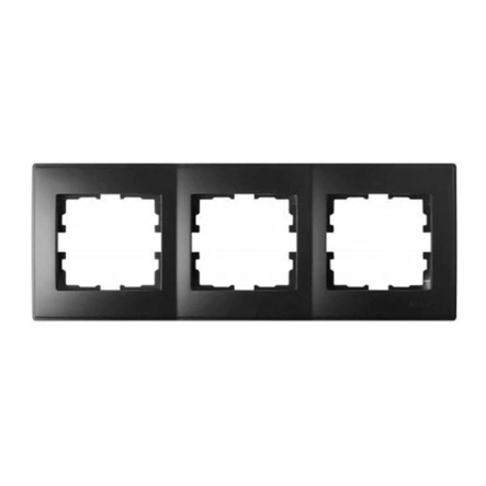 Рамка Lezard LESYA трехместная, горизонтальная, антрацит,705-4200-148 - 1