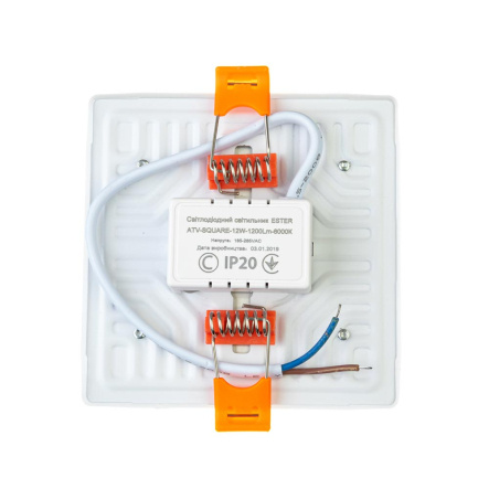 LED светильник AVT SQUARE ESTER с лапками, IP20, 12W, 5000К, 1200Lm, 100 мм, 1019334