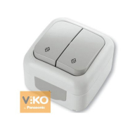 Выключатель VI-KO Palmiye проходной 2-кл, белый, 90555417