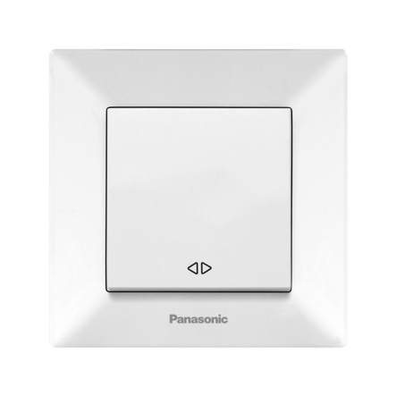 Вимикач одноклавішний перехресний Panasonic Arkedia Slim, білий, 00052WH - 1