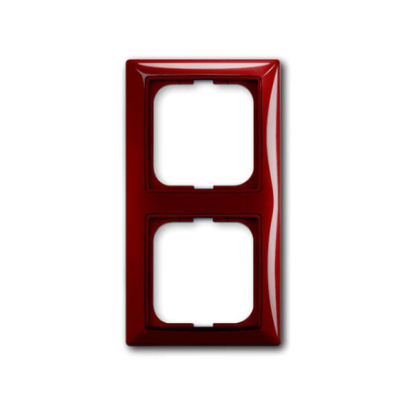 Рамка двойная Basic 55 красный фойер ABB - 1