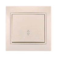 Вимикач прохідний Lezard MIRA одноклавішний, крем, 701-0303-105