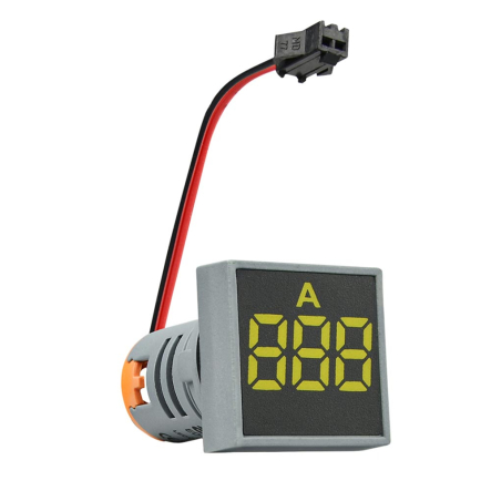 Амперметр цифровой АСКО-УКРЕМ ED16-22FAD 0-100A (жёлтый) врезной монтаж, A0190010038