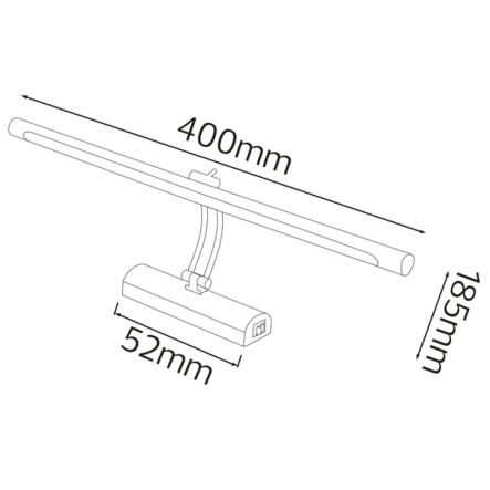 Подсветка для картин и зеркал HOROZ Electric, ANKA-8, 8W, 4200К, 400мм, 040-014-0008-010