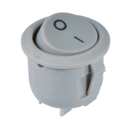 Перемикач TNSy5500715, AC 240 В, 6 A, KCD1-5-101 G/G, сірий, округлий