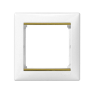 Рамка одинарная LEGRAND Valena, 774281, белый/золото