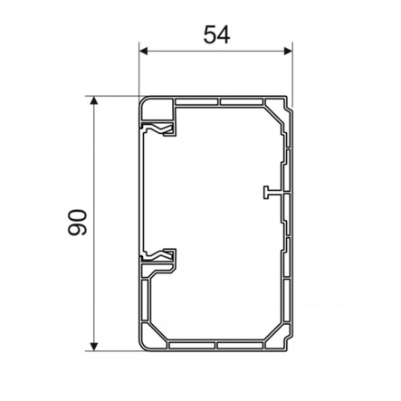 Короб KOPOS РК 90х55 D парапетний для кабелю, PK 90X55 D_HD