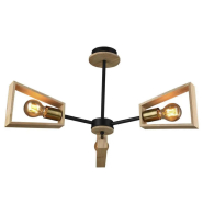 Люстра подвесная Sirius N3600/3 на 3 плафона в стиле лофт Металл/Дерево