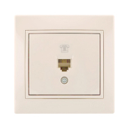 Розетка телефонная евро Lezard MIRA, крем, 701-0303-137