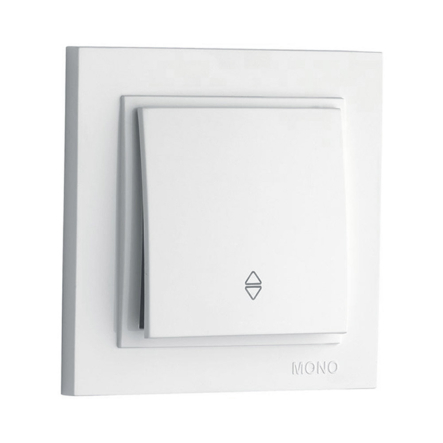 Вимикач 1кл. прохідний Mono Electric, DESPINA, білий, 102-190025-109 - 1
