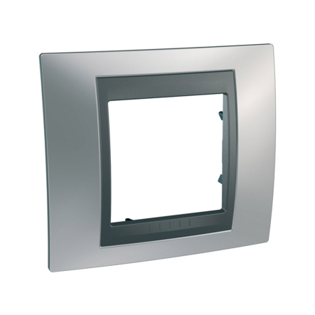 Рамка 1-местная хром матовый/графит Schneider Electric Uniсa TOP, MGU66.002.238 - 1