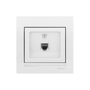 Розетка телефонная евро Lezard DERIY, белая, 702-0202-137