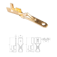 Коннектор разрезной плоский DJ611, 6,3С, 20mm, 2-2,5/6,3-0,5, "папа", без изоляции, упак. - 100 шт.