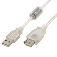 Подовжувач Cablexpert CCF-USB2-AMAF-TR-0.75M, USB 2.0, AM/AF, 0.75 м, ферит