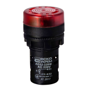 Зумер мигающий АСКО-УКРЕМ AD22-22 BM/r 220В АС Красный, A0140030159