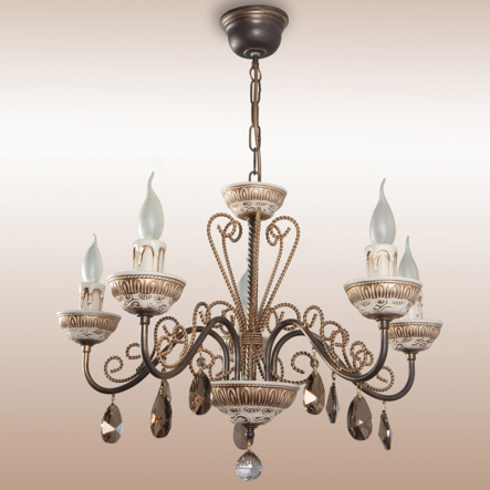 Люстра N&B Light "Патриция Crystal" 30555, 5хЕ14, D 640 мм, H 650/420 мм - 1