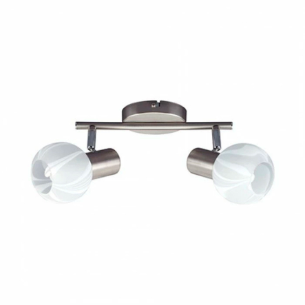 Светильник настенно-потолочный BODRUM-2, Е14х2, хром матовый, HOROZ Electric, 035-004-0002 - 1