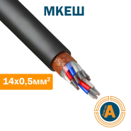 Кабель монтажный МКЭШ, 14*0,5 кв.мм., экранированный, Украина