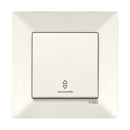 Выключатель 1 кл. проходной с подсветкой VIKO Meridian, 90970263-WH, крем - 1