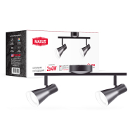 Спотовий світильник на 2 лампи MAXUS MSL-02C 8W, 4100K, чорний
