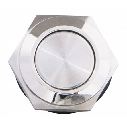 TY 19-211P Pcb Кнопка металлическая, АСКО-УКРЕМ, A0140010106, плоская 19мм 1NO соединение по пайку