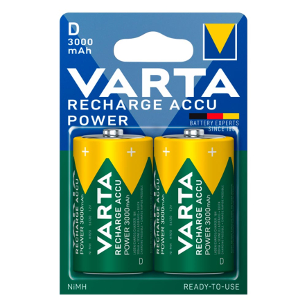 Аккумуляторная батарейка VARTA RECHARGEABLE ACCU D 3000 mAh BLI 2 NI-MH - 1