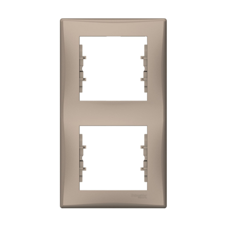 Рамка 2 поста вертикальна Schneider Electric Sedna, титан, SDN5801168 - 1