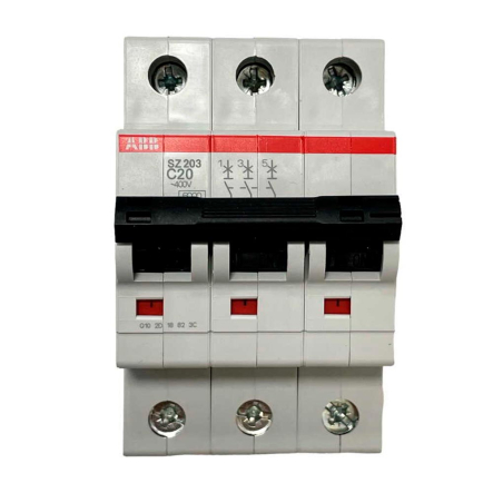 Автоматичний вимикач ABB SZ203-C20, тип C, 20 А, 3P, 6 кА, 2CDS253025R0204 - 1