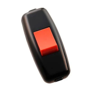 Вимикач для бра LXL 129BLRP чорний/червона клавіша