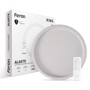 Светильник LED Feron, AL6070, RING, 70W, 4480Lm, 3000K-6000K, 400х37 мм, 7430