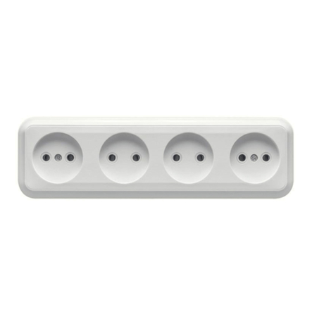 Розетка GISelt Premiera, 4-а без з/к, зовнішня, IP20, G 8003-67 - 1