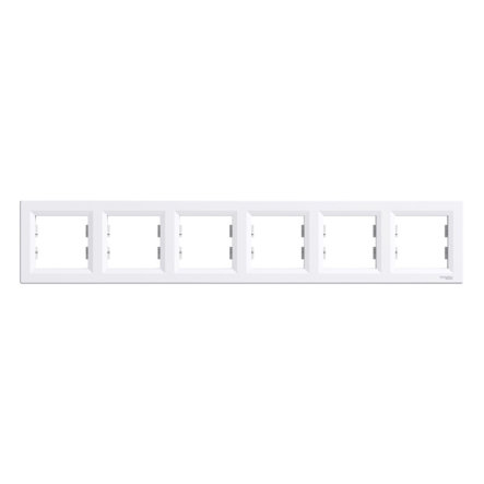 Рамка 6-постова, горизантальная, Schneider Electric ASFORA, біла, ЕРН5800621 - 1