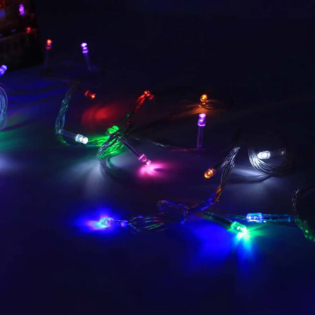 Гирлянда LED "Нить" 18м 200LED, от сети, на белом проводе, RD-7141, RGB