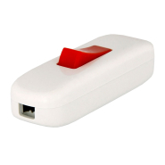 Вимикач для бра LXL 129WRP, білий/червона клавіша