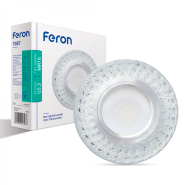Светильник точечный Feron 7057, MR16, G5.3, прозрачный, LED подсветка, 4000K, 5520